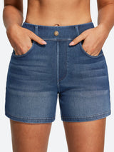 IUGA FlexDenim® Hight Waist Denim Shorts With Pockets | Affordable Yoga Leggings & Activewear by IUGA