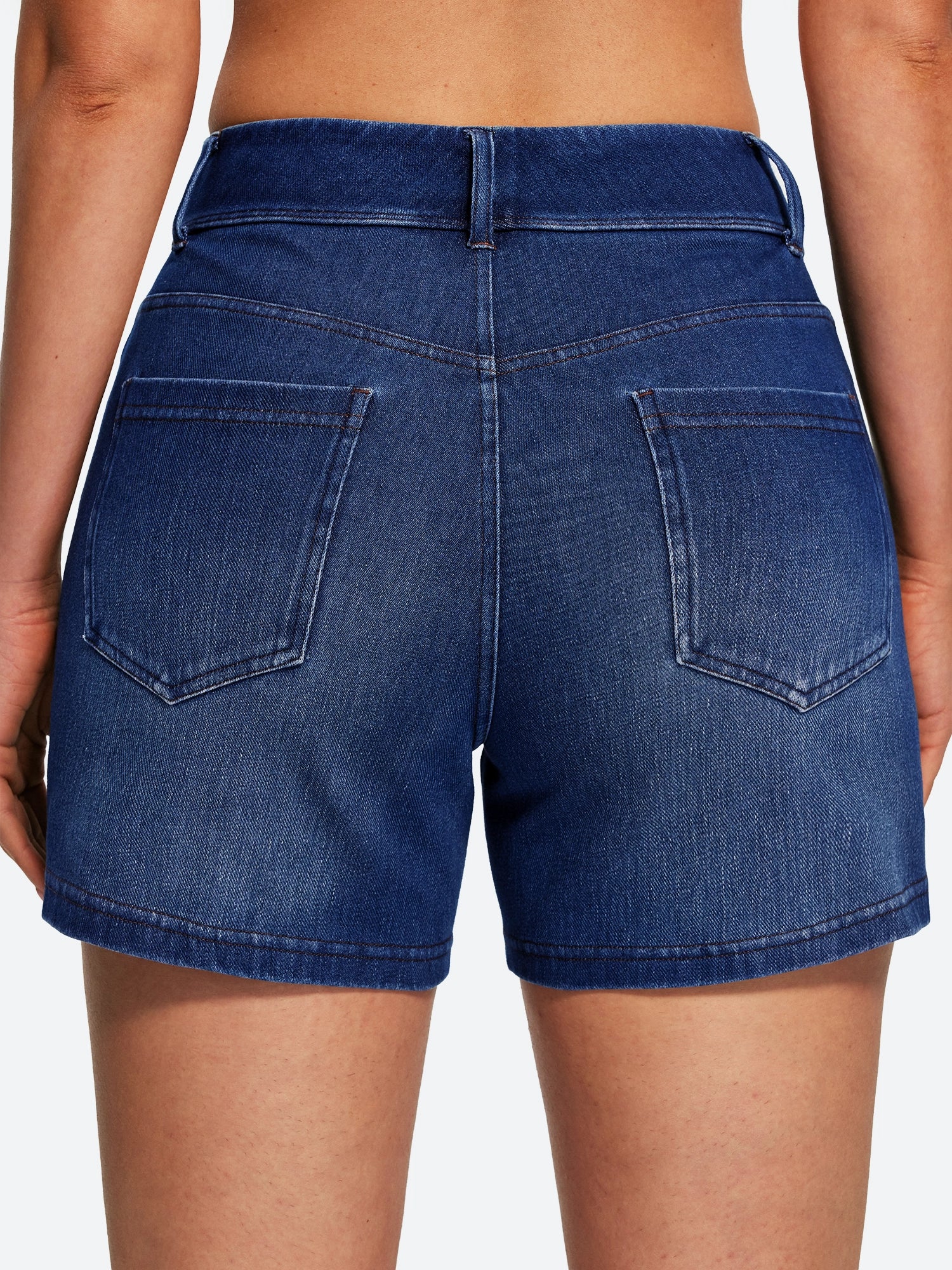 IUGA FlexDenim® Pull On Stretchy High Waist Denim Shorts With Pockets