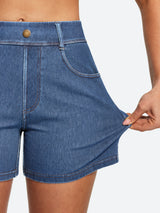 IUGA FlexDenim® Hight Waist Denim Shorts With Pockets | Affordable Yoga Leggings & Activewear by IUGA