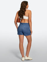 IUGA FlexDenim® Hight Waist Denim Shorts With Pockets | Affordable Yoga Leggings & Activewear by IUGA