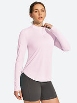 IUGA 1/4 Zip UPF 50+ Quick Dry Long Sleeve Rash Guard | Affordable Yoga Leggings & Activewear by IUGA