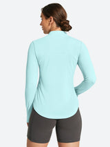 IUGA 1/4 Zip UPF 50+ Quick Dry Long Sleeve Rash Guard | Affordable Yoga Leggings & Activewear by IUGA