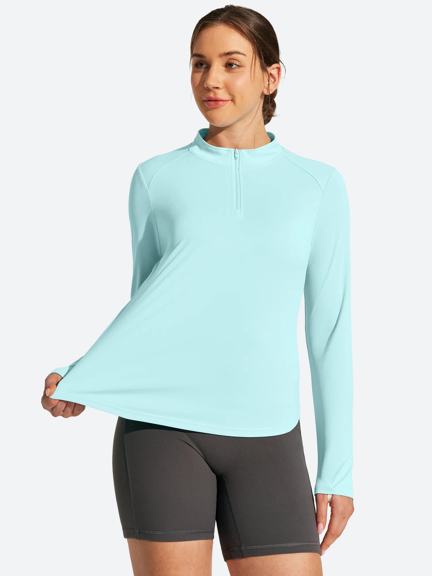 IUGA 1/4 Zip UPF 50+ Quick Dry Long Sleeve Rash Guard | Affordable Yoga Leggings & Activewear by IUGA