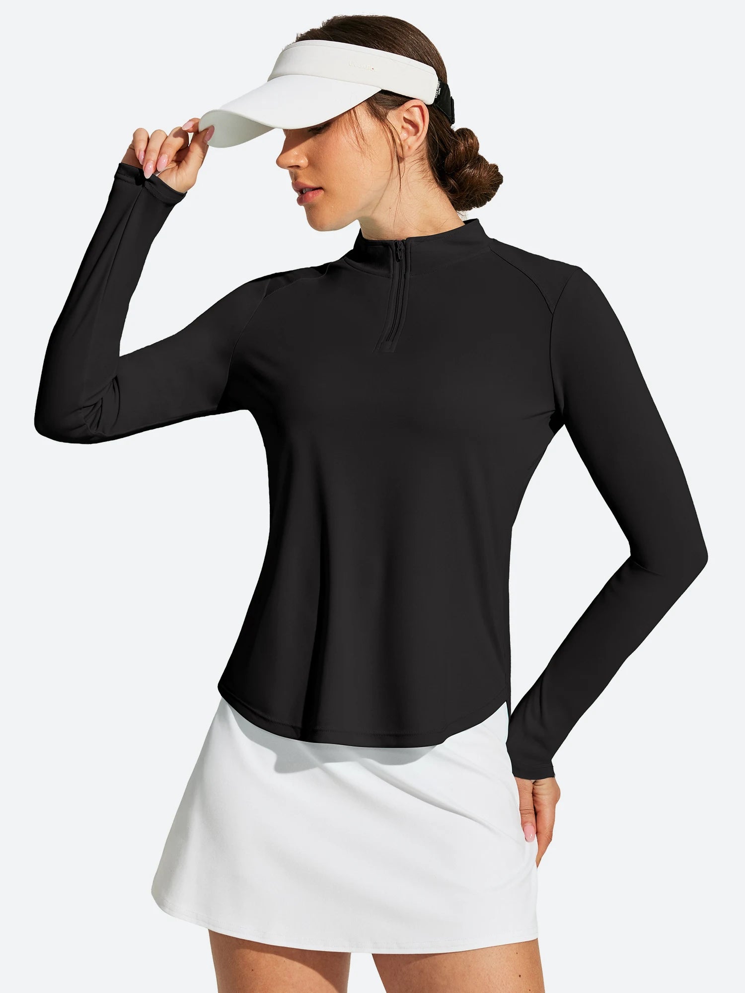 IUGA 1/4 Zip UPF 50+ Quick Dry Long Sleeve Rash Guard | Affordable Yoga Leggings & Activewear by IUGA