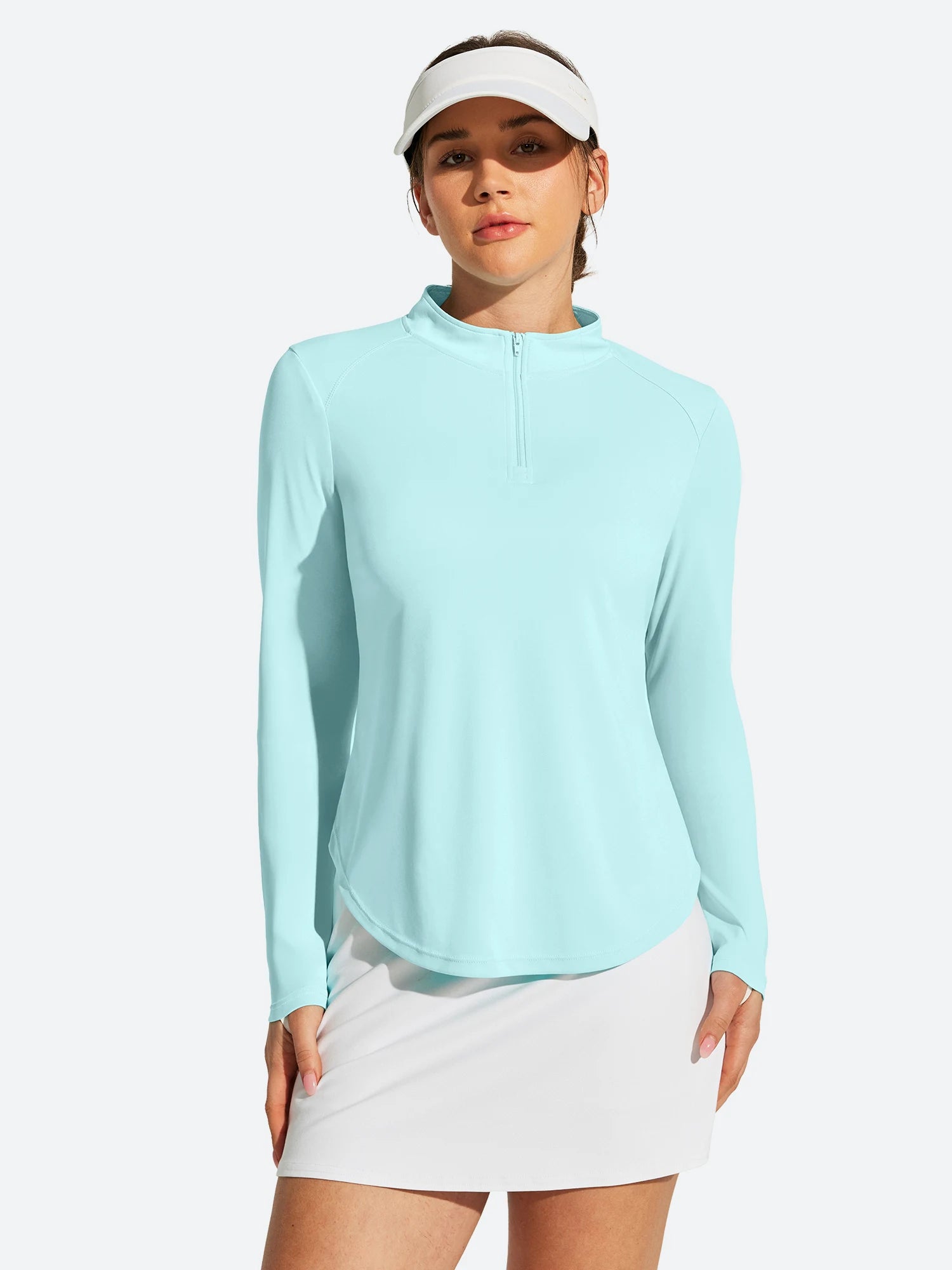 IUGA 1/4 Zip UPF 50+ Quick Dry Long Sleeve Rash Guard | Affordable Yoga Leggings & Activewear by IUGA
