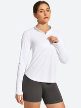 IUGA 1/4 Zip UPF 50+ Quick Dry Long Sleeve Rash Guard | Affordable Yoga Leggings & Activewear by IUGA