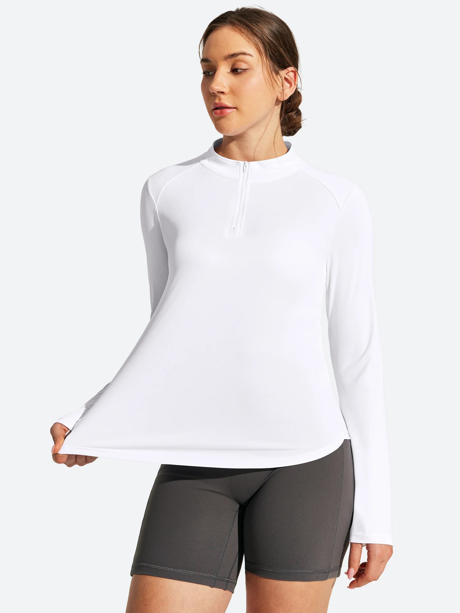 IUGA 1/4 Zip UPF 50+ Quick Dry Long Sleeve Rash Guard | Affordable Yoga Leggings & Activewear by IUGA