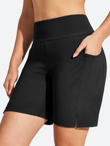 IUGA 7" UPF 50+ High Waisted Quick Dry Swim Board Shorts With Liner Pockets | Affordable Yoga Leggings & Activewear by IUGA