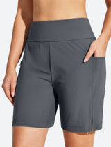 IUGA 7" UPF 50+ High Waisted Quick Dry Swim Board Shorts With Liner Pockets | Affordable Yoga Leggings & Activewear by IUGA
