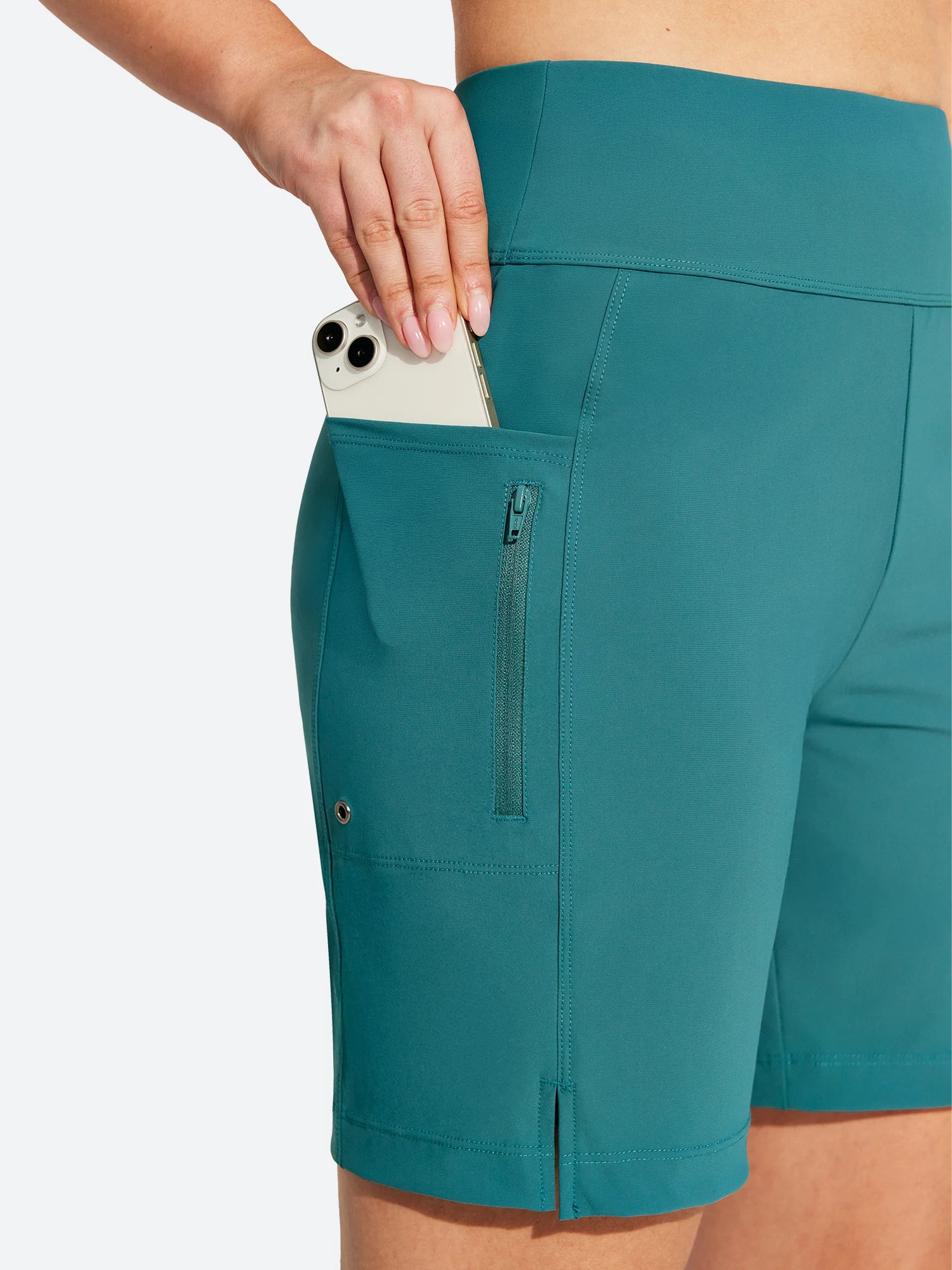 IUGA 7" UPF 50+ High Waisted Quick Dry Swim Board Shorts With Liner Pockets | Affordable Yoga Leggings & Activewear by IUGA