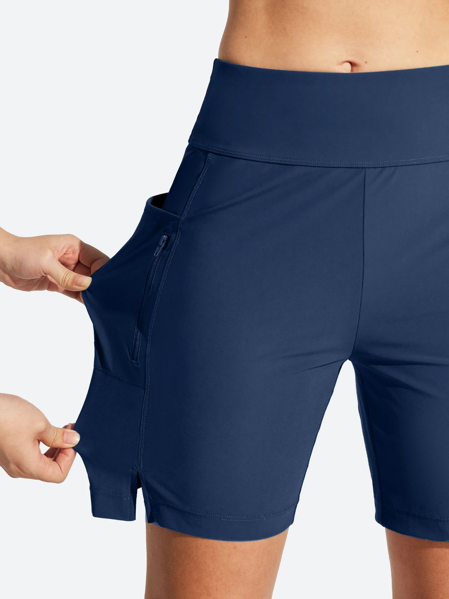 IUGA 7" UPF 50+ High Waisted Quick Dry Swim Board Shorts With Liner Pockets | Affordable Yoga Leggings & Activewear by IUGA