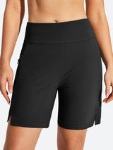 IUGA 7" UPF 50+ High Waisted Quick Dry Swim Board Shorts With Liner Pockets | Affordable Yoga Leggings & Activewear by IUGA
