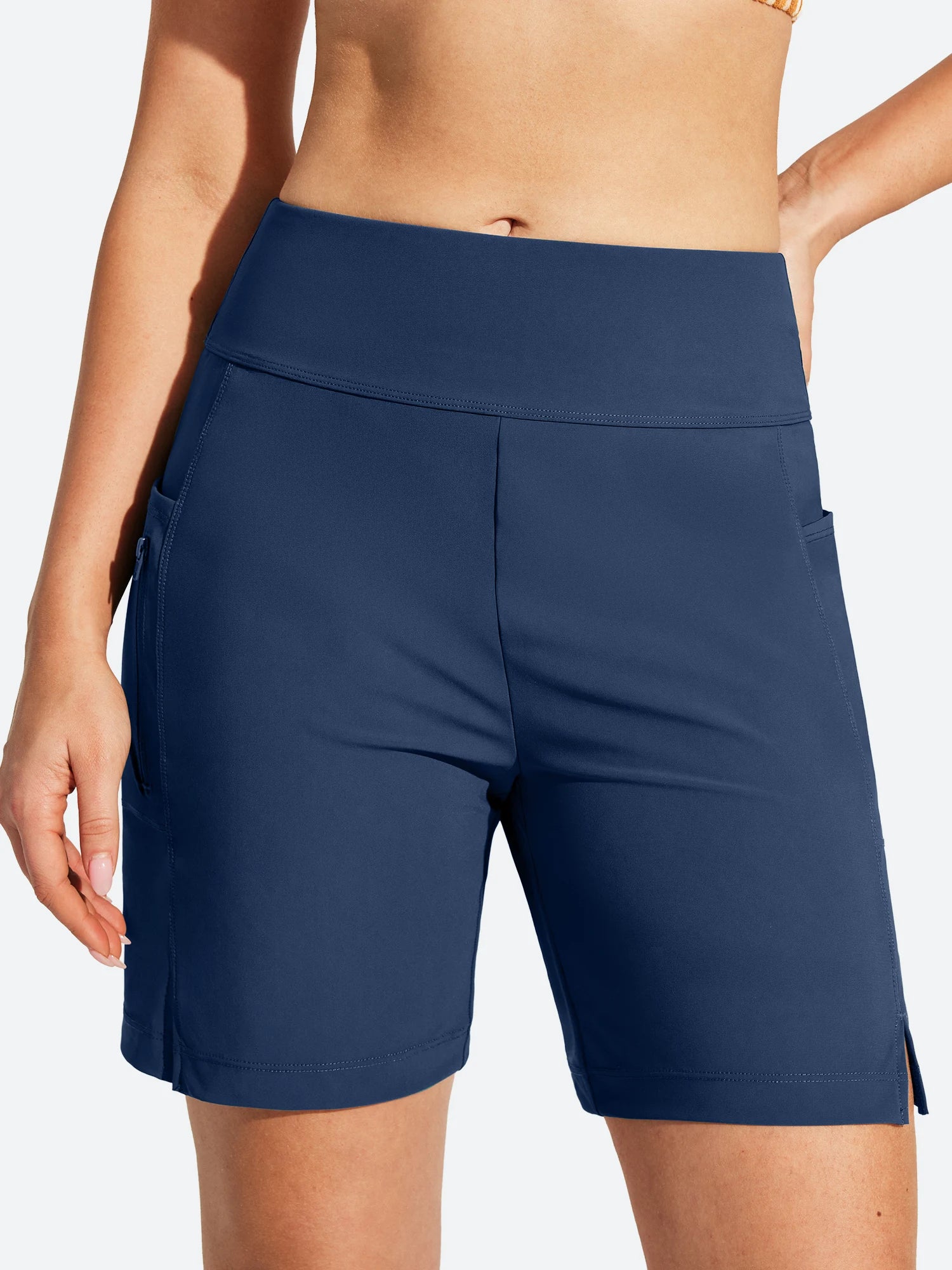 IUGA 7" UPF 50+ High Waisted Quick Dry Swim Board Shorts With Liner Pockets | Affordable Yoga Leggings & Activewear by IUGA