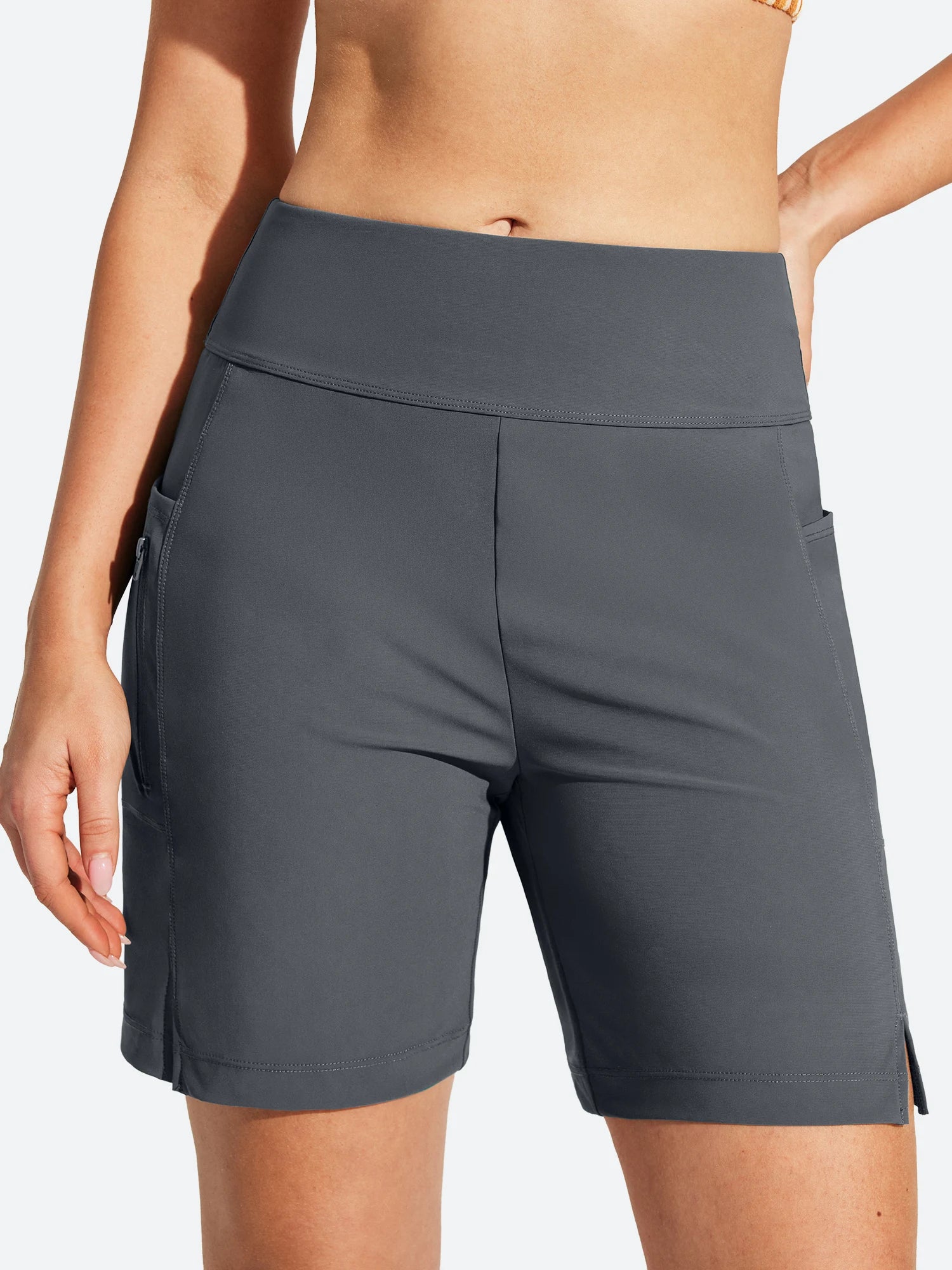 IUGA 7" UPF 50+ High Waisted Quick Dry Swim Board Shorts With Liner Pockets | Affordable Yoga Leggings & Activewear by IUGA