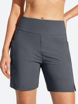 IUGA 7" UPF 50+ High Waisted Quick Dry Swim Board Shorts With Liner Pockets | Affordable Yoga Leggings & Activewear by IUGA