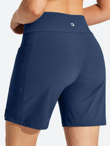 IUGA 7" UPF 50+ High Waisted Quick Dry Swim Board Shorts With Liner Pockets | Affordable Yoga Leggings & Activewear by IUGA