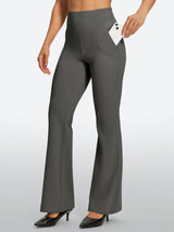 IUGA Women’s High-Waisted Tummy Control & Pull-On Bootcut Yoga Pants With Pockets