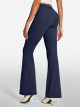 IUGA Stretchy Pull On Bootcut Work Pants With Pockets - IUGA