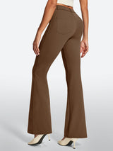 IUGA Stretchy Pull On Bootcut Work Pants With Pockets - IUGA