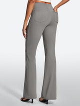 IUGA Stretchy High Waisted Pull On Bootcut Work Pants With Pockets - IUGA