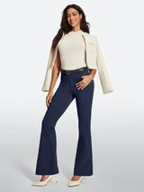 IUGA Stretchy Pull On Bootcut Work Pants With Pockets - IUGA
