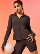 IUGA FlexTight Full Zip Lightweight Running Track Jacket With Thumbholes | Affordable Yoga Leggings & Activewear by IUGA