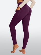 IUGA HeatLab® Waterproof No Front Seam Fleece-Lined High-Waist Drawstring Leggings | Affordable Yoga Leggings & Activewear by IUGA